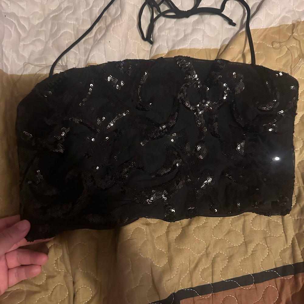 Windsor Black Sequin Evening Top